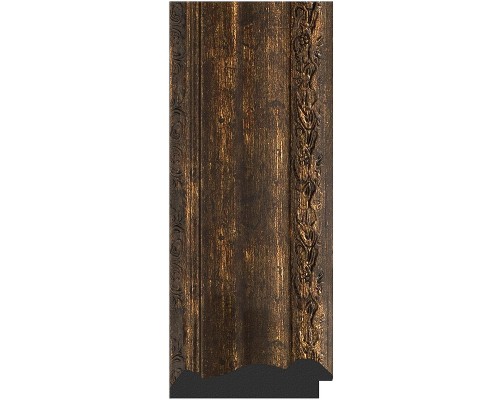 Зеркало Evoform Exclusive 120х72 BY 3456 с фацетом в багетной раме - Состаренное дерево с орнаментом 120 мм