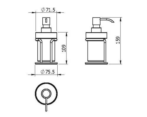 Диспенсер керамика настольный круглый LANGBERGER 10923A