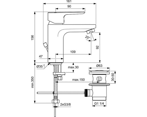 Комплект смесителей Ideal Standard Ceraplan III BD005AA Хром