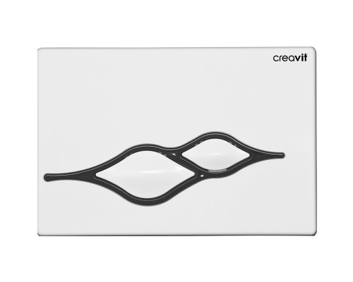 Клавиша смыва Creavit Ufo GP1001.02 Белая Черная