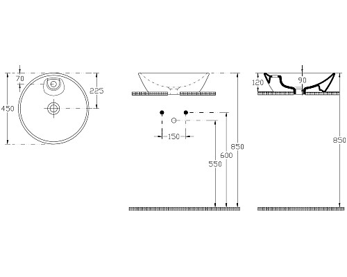 Раковина-чаша Allen Brau Fantasy 45 4.11018.20 Белая