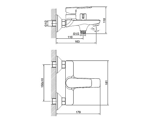 Смеситель для ванны Orange Sofi 2.0 M46-100cr Хром