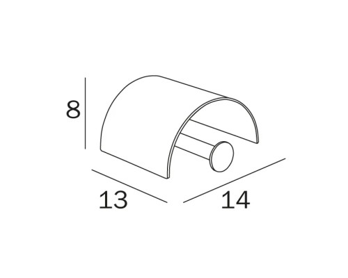 Держатель туалетной бумаги Inda One A24260NE с крышкой Черный матовый