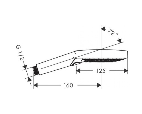 Ручной душ Hansgrohe Raindance Select S EcoSmart 26531670 Черный матовый