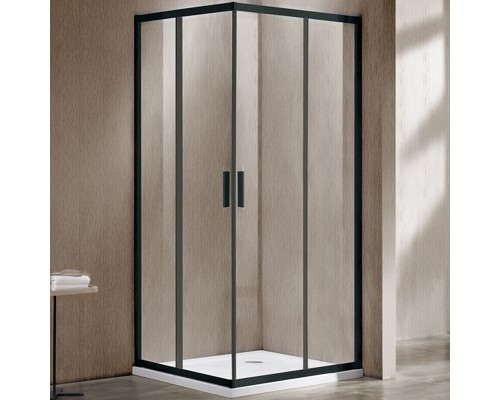 Душевой уголок Vincea Garda 120x120 VSS-1G1212CLB профиль Черный стекло прозрачное
