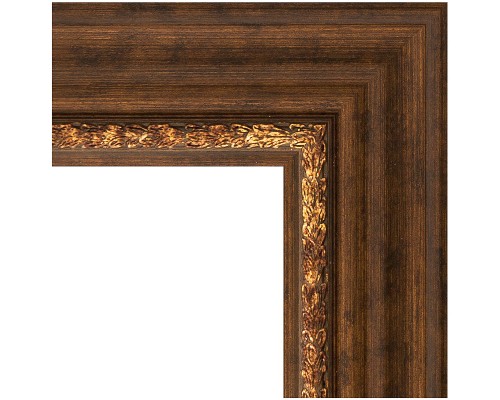 Зеркало Evoform Exclusive-G 106х106 BY 4449 с гравировкой в багетной раме - Римская бронза 88 мм