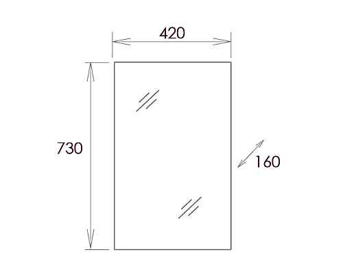 Зеркальный шкаф Onika Венеция 42.00 204201 Белое