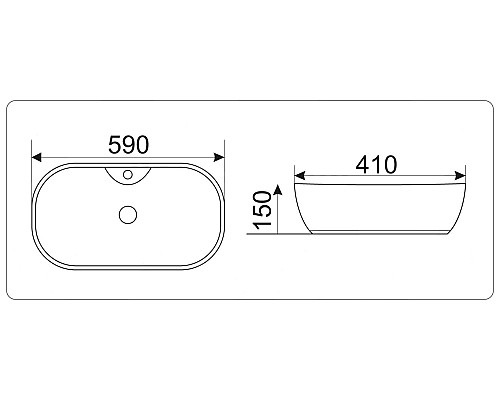 Раковина-чаша CeramaLux 59 9163 Белая