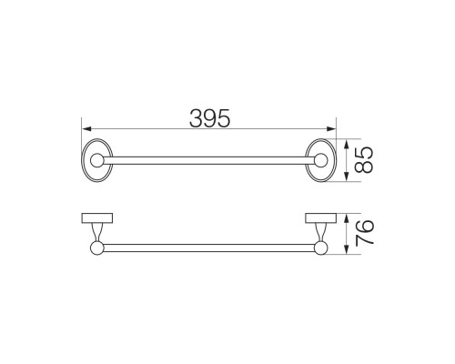 Полотенцедержатель Veragio Bonjour 35 бронза