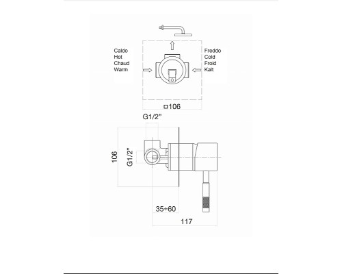 Смеситель для душа Fiore Xenon 44NN7515 Черный