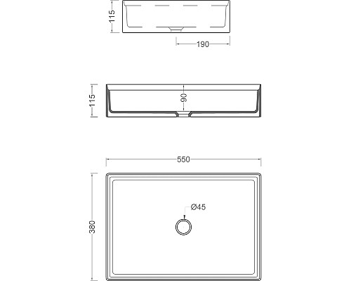 Раковина Artceram Scalino 55 SCL002 01 00 Белая