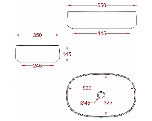 Раковина-чаша Artceram Cognac 55 COL008 05 00 Белая матовая