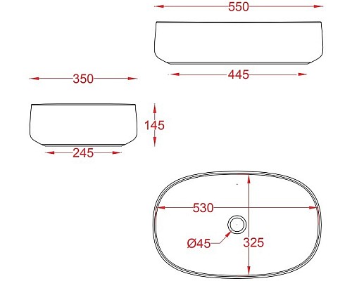 Раковина-чаша Artceram Cognac 55 COL008 05 00 Белая матовая