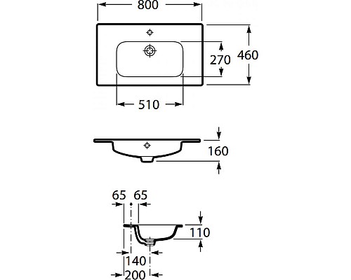Раковина Roca Victoria 80 32799C000 Белая Раковина Roca Victoria 80 32799C000 Белая