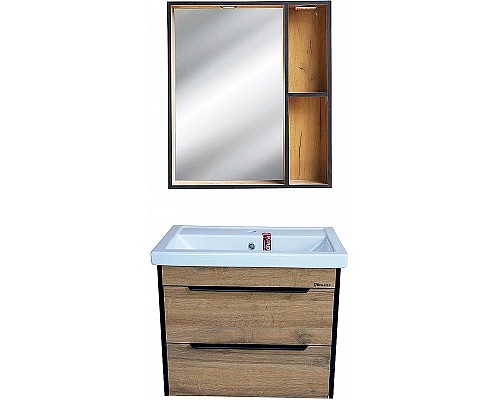 Зеркало Bellezza Бруно 70 4612211030491 с подсветкой Табакко