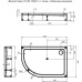 Акриловый поддон для душа Aquanet GL180 120x80 Белый