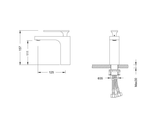 Смеситель для раковины Timo Torne 4361/17F Золото матовое