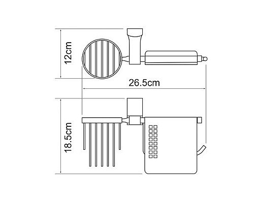 Держатель туалетной бумаги и освежителя WasserKRAFT K-5059W