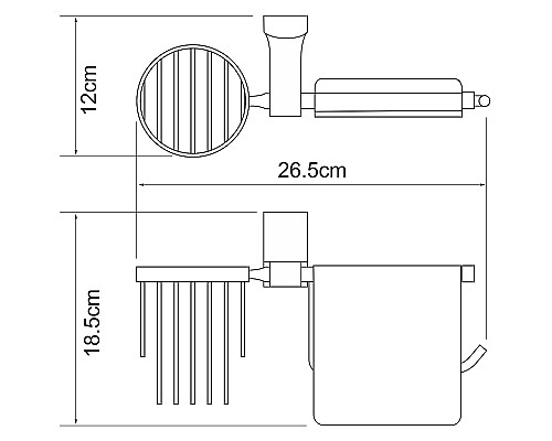 Держатель туалетной бумаги и освежителя WasserKRAFT K-5059W
