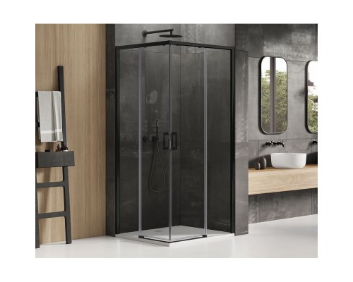 Душевое ограждение NEW TRENDY PRIME BLACK 70x80x200 (черный)