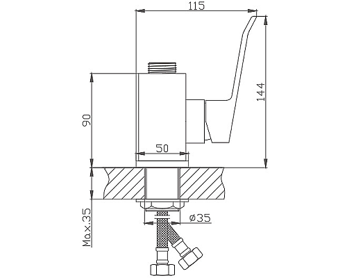 Смеситель для кухни Haiba HB73556 Хром без излива