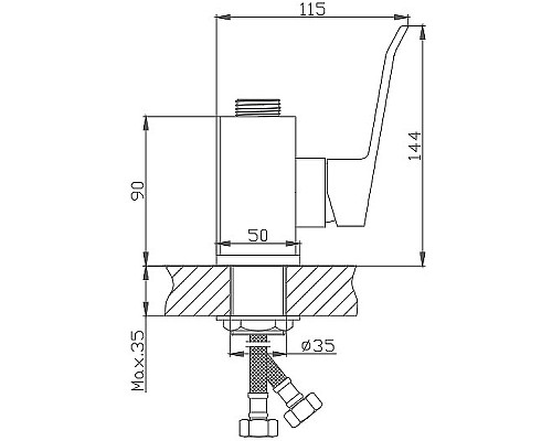 Смеситель для кухни Haiba HB73556 Хром без излива