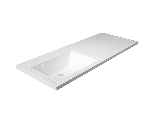 Раковина Эстет Даллас 130 L ФР-00002166 над стиральной машиной Белая