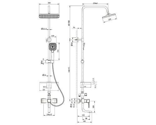Душевая система Lemark Evitta LM0562C Хром
