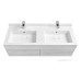 Тумба под раковину Сакура 120 ольха наварра, белый глянец Aquaton