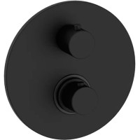 Термостат Paffoni Light LIQ019NO для душа с внутренней частью черный матовый