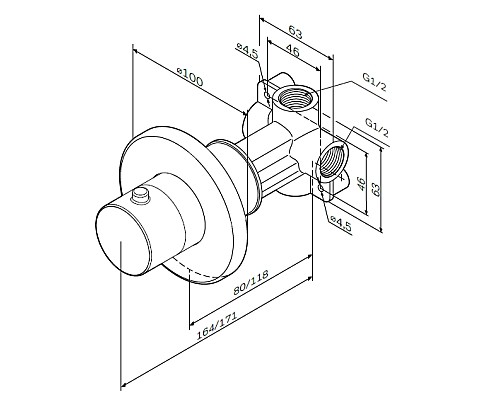 Комплектующие для смесителей AM.PM AM.PM F0800100 100 мм