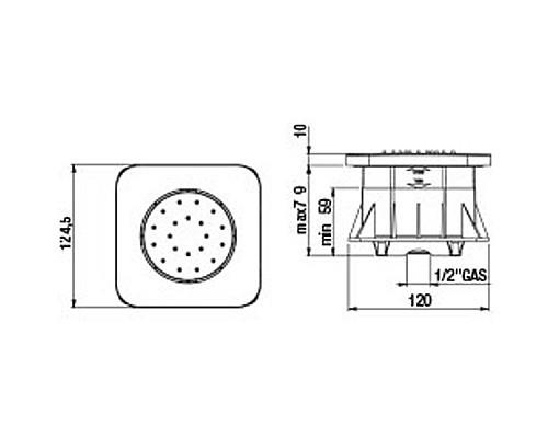 Душевая форсунка Paini 50CR721IQS Хром
