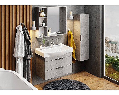 Тумба под раковину Onika Девис 80.13 108048 подвесная Бетон чикаго