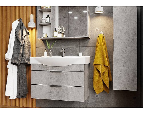 Тумба под раковину Onika Девис 80.13 108048 подвесная Бетон чикаго