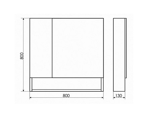 Зеркальный шкаф Comforty Никосия 80 00004138838 Дуб белый