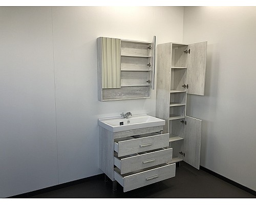 Зеркальный шкаф Comforty Никосия 80 00004138838 Дуб белый