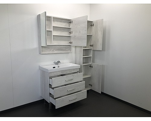 Зеркальный шкаф Comforty Никосия 80 00004138838 Дуб белый