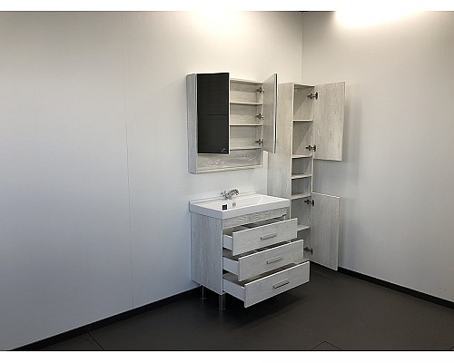 Зеркальный шкаф Comforty Никосия 80 00004138838 Дуб белый