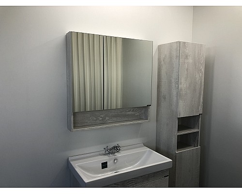 Зеркальный шкаф Comforty Никосия 80 00004138838 Дуб белый