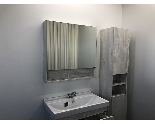 Зеркальный шкаф Comforty Никосия 80 00004138838 Дуб белый