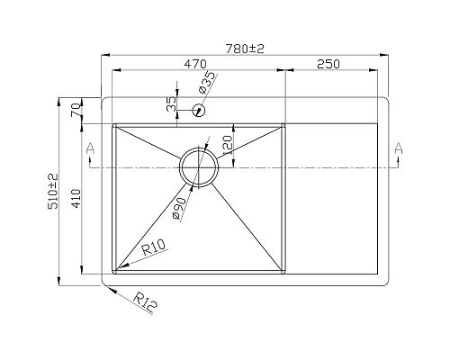Кухонная мойка Melana Profline D7851HG-L Золото