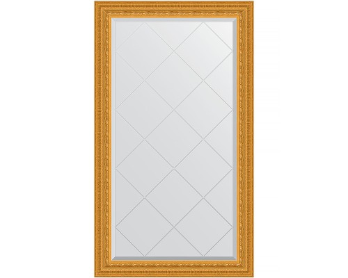Зеркало Evoform Exclusive-G 129х75 BY 4224 с гравировкой в багетной раме - Сусальное золото 80 мм