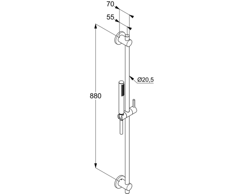 Душевой гарнитур Kludi Nova Fonte 2084039-15 Черный