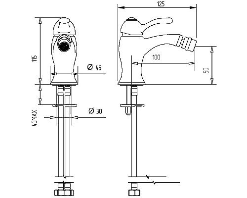 Смеситель для биде Migliore Grazia 29685 Хром