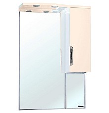 Зеркало со шкафом Bellezza Лагуна 65 4612110001073 с подсветкой R Бежевое Белое