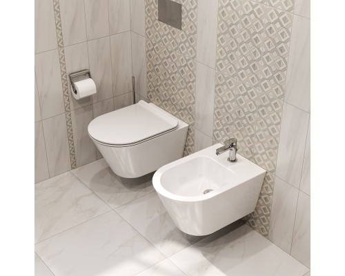 Унитаз Kerama Marazzi PLAZA Modern подвесной безободковый, белый глянцевый