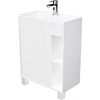 Тумба с раковиной 1MarKa Lido 60Н У83298 Белый глянец