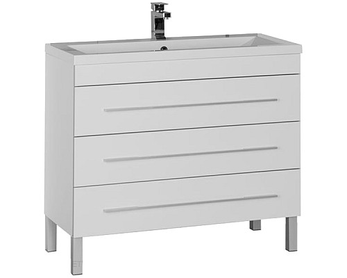 Тумба под раковину Aquanet Верона 100 178471 3 ящика Белая