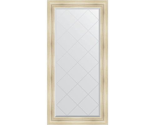 Зеркало Evoform Exclusive-G 161х79 BY 4289 с гравировкой в багетной раме - Травленое серебро 99 мм