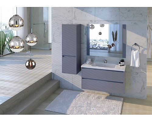 Тумба под раковину Bellezza Лоренцо 80 4639113270367 подвесная Серебро